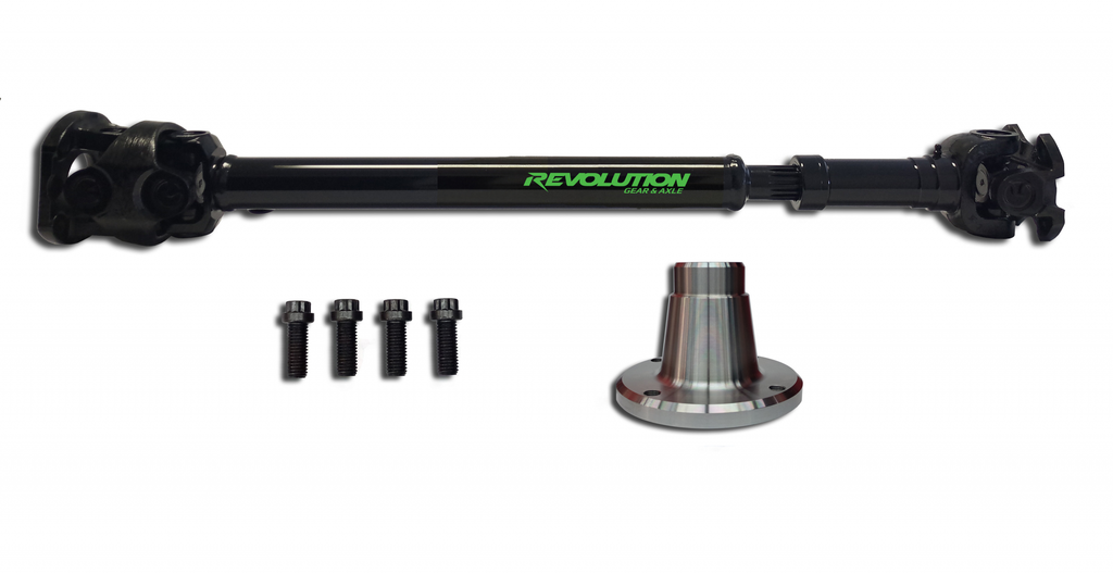 Revolution Gear & Axle Drive Shaft Jeep Wrangler JK Front 1350 CV Driveshaft 2 or 4 Door Flange Style Revolution Gear - REV-DS-JK-1350F-F