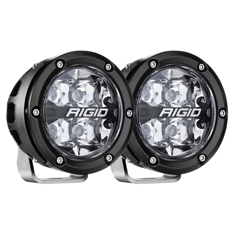 Rigid Industries Light Bars & Cubes Rigid Industries 360-Series 4in LED Off-Road Spot Beam - RGBW (Pair)