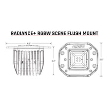 Load image into Gallery viewer, Rigid Industries Light Bars &amp; Cubes Rigid Industries Radiance+ Scene RGBW Flush Mount - Pair