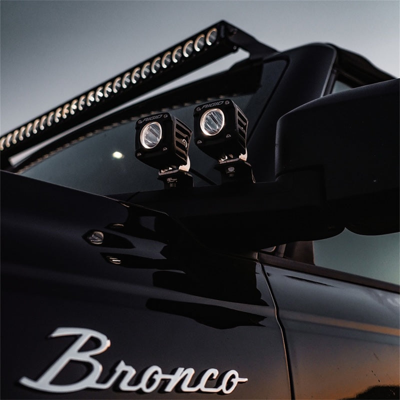 Rigid Industries Light Bars & Cubes Rigid Industries Revolve Pod w/Amber Trim Ring - Pair