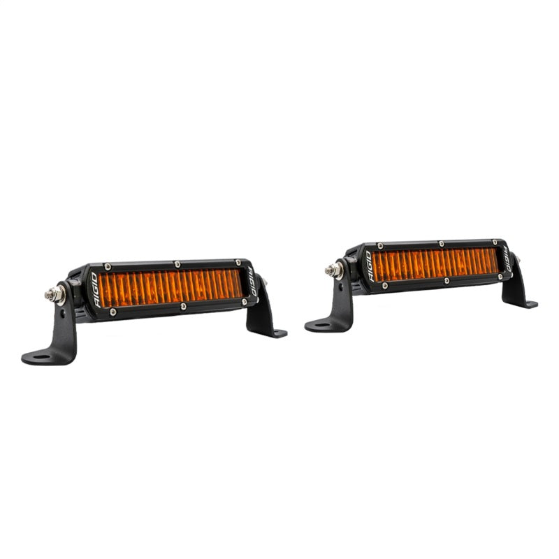 Rigid Industries Light Bars & Cubes Rigid Industries SR-Series SAE 6in. w/ Amber PRO Lens (Pair)