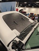 Load image into Gallery viewer, Topographic Full Color Line Blackout Hood Decal- Fits Jeep Wrangler &amp; Gladiator JL Hood Decal Printed Single Layer Decal