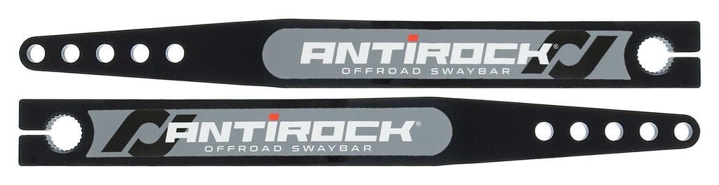 RockJock 4x4 Sway Bar Arms Antirock Fabricated Steel Sway Bar Arms 97-06 Wrangler TJ and LJ Unlimited/XJ/MJ 18 Inch Long OAL 16.195 Inch C-C 5 Holes Includes Stickers Pair RockJock 4x4 - RockJock 4x4 - RJ-202007-103
