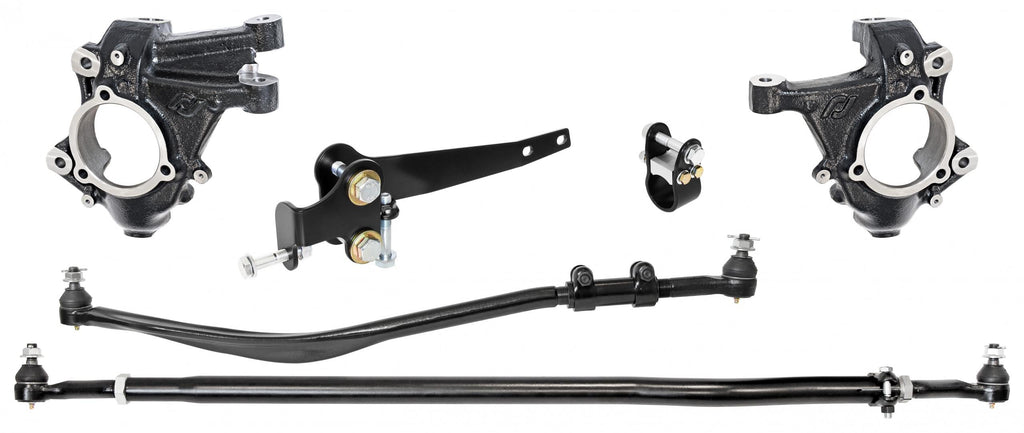 RockJock 4x4 Power Steering Kits Currectlync JL/JT High Steer Kit for Stabilizer Shock Incl Knuckles Drag Link Tie Rod Trac Bar Reloc/Shock Mount Axle Shock Tie Rod Clamp - RockJock 4x4 - RJ-440001-101