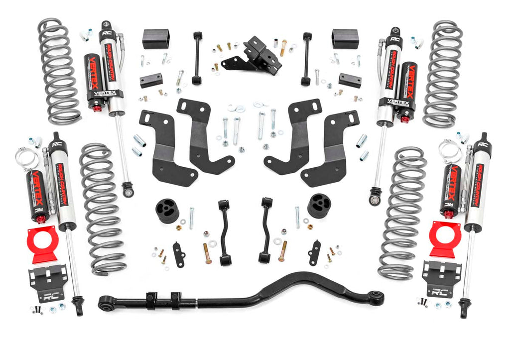 Rough Country Lift Kits 3.5 Inch Jeep Suspension Lift Kit Control Arm Drop & Vertex Shocks 18-20 Wrangler JL Rough Country - Rough Country - 66850
