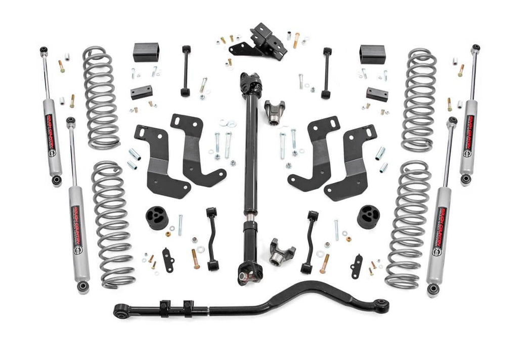 Rough Country Lift Kits 3.5 Inch Jeep Suspension Lift Kit Preminum N3 Shocks Stage 2 Coils & Control Arm Drop 18-20 Wrangler JL Rubicon-2 Door Rough Country - Rough Country - 90530