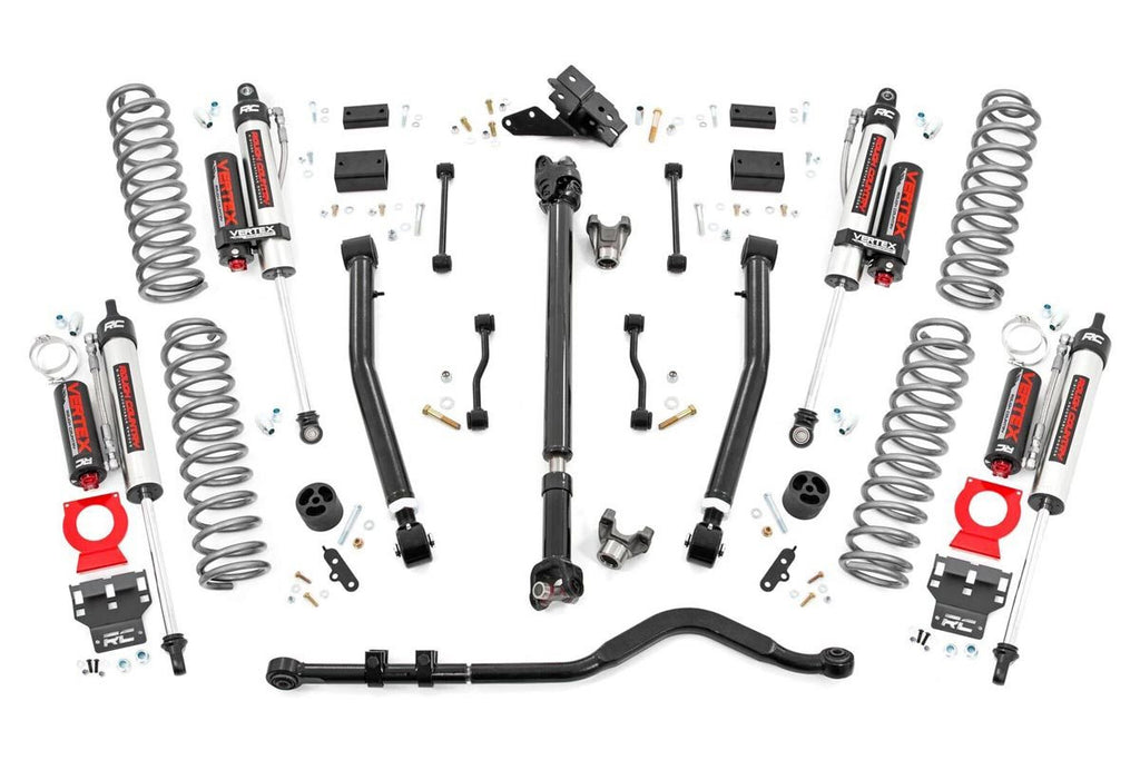 Rough Country Lift Kits 3.5 Inch Jeep Suspension Lift Kit Vertex Reservoir Stage 2 Coils & Adj. Control Arms 18-20 Wrangler JL-2 Door Rough Country - Rough Country - 62850