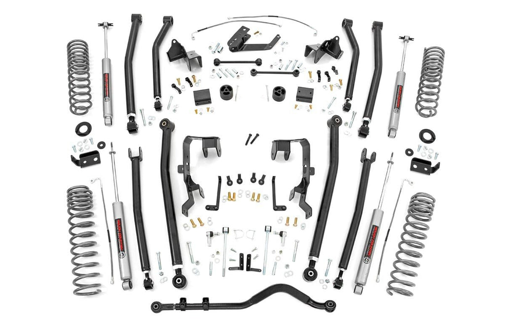 Rough Country Lift Kits 4.0 Inch Jeep Long Arm Suspension Lift Kit 07-11 Wrangler JK 4-door Rough Country - Rough Country - 78530A