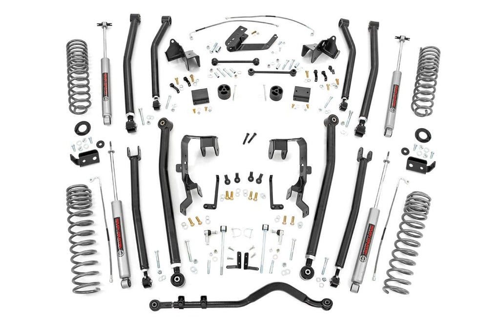 Rough Country Lift Kits 4.0 Inch Jeep Long Arm Suspension Lift Kit 07-11 Wrangler JK 4-door Rough Country - Rough Country - 78530A