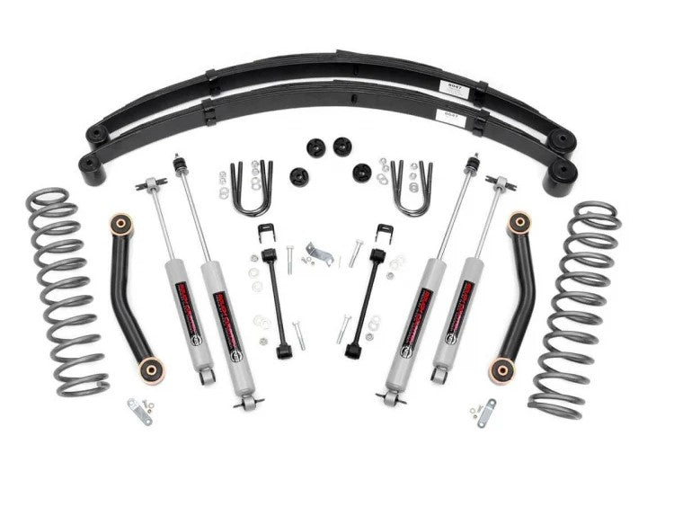 Rough Country Lift Kits 4.5 Inch Jeep Suspension Lift System 84-01 Cherokee XJ Rough Country - Rough Country - 633N2