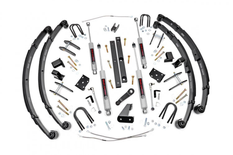 Rough Country Lift Kits 4.5 Inch Jeep X-Series Suspension Lift Kit Power Steering 87-95 4WD Jeep Wrangler YJ Rough Country - Rough Country - 617.20