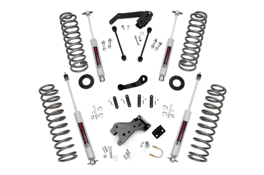 Rough Country Lift Kits 4 Inch Jeep Suspension Lift Kit Premium N3 Shocks 07-18 Wrangler JK Unlimited Rough Country - Rough Country - 68130