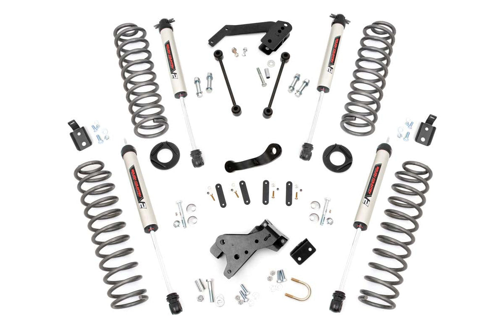 Rough Country Lift Kits 4 Inch Jeep Suspension Lift Kit V2 Monotube Shocks 07-18 Wrangler JK Unlimited Rough Country - Rough Country - 68170