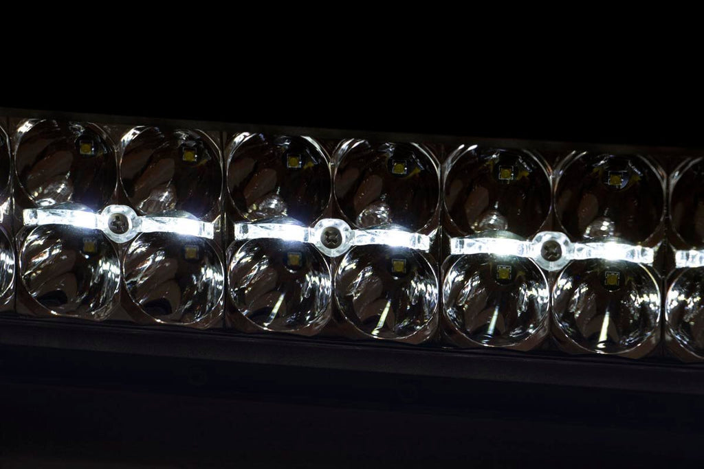 Rough Country LED Light Bars 50 Inch LED Light Bar Curved Dual Row Chrome Series with White DRL Rough Country - Rough Country - 72950D