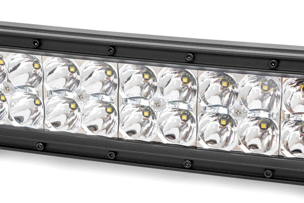Rough Country LED Light Bars 50 Inch LED Light Bar Curved Dual Row Chrome Series with White DRL Rough Country - Rough Country - 72950D