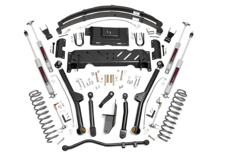 Rough Country Lift Kits 6.5 Inch Jeep Long Arm Suspension Lift System 84-01 XJ Cherokee-2.5L/4.0L/NP242 Rough Country - Rough Country - 61822