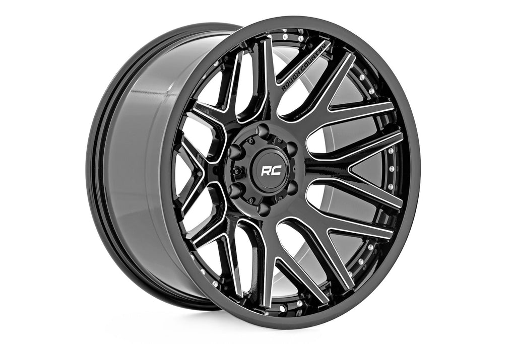 Rough Country Wheels 95 Series Wheel Machined One-Piece Gloss Black 20x10 5x5 -19mm Rough Country - Rough Country - 95201018M