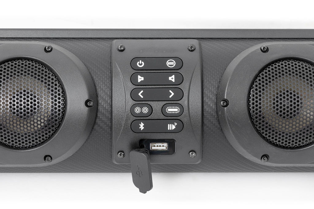Rough Country Audio Sound Bar Bluetooth LED Soundbar 8 Speaker IP66 Waterproof UTV/ATV Rough Country - Rough Country - 99510