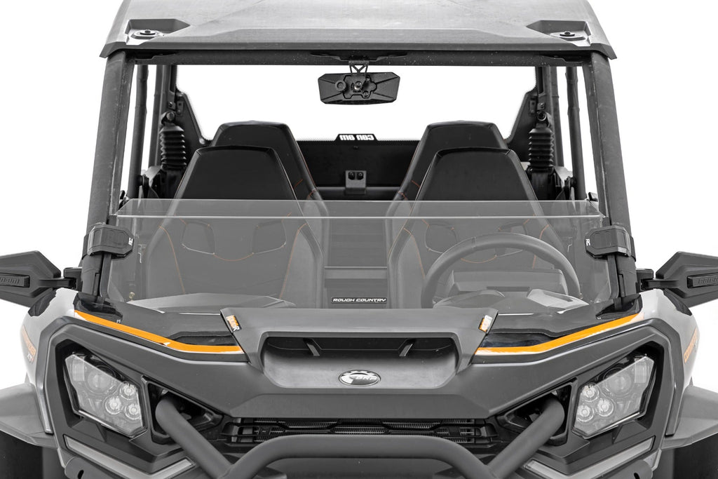 Rough Country Windshield Half Windshield Scratch Resistant Can-Am Commander XT (21-22) Rough Country - Rough Country - 98102231