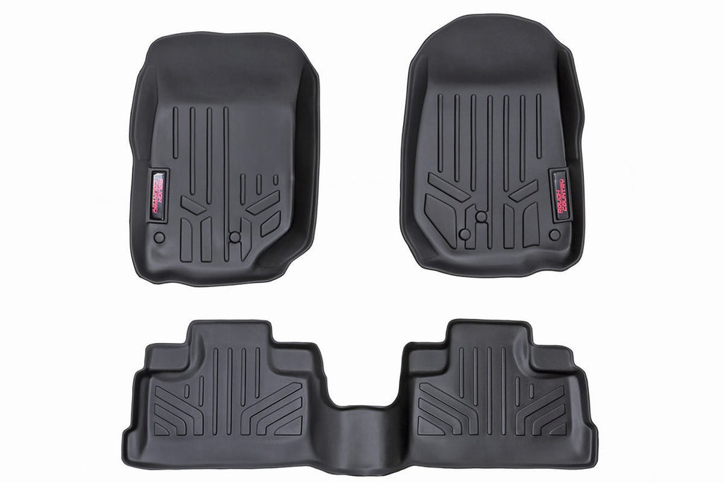 Rough Country Floor Mats/Liners Heavy Duty Floor Mats Front/Rear-07-13 Jeep JK Wrangler Unlimited Rough Country - Rough Country - M-60712