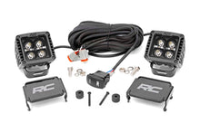 Load image into Gallery viewer, Rough Country LED Light Pods Jeep 2 Inch LED Cube Easy-Mount Kit 18-20 Wrangler JL/20 Gladiator-Black Series w/White DRL Rough Country - Rough Country - 70061