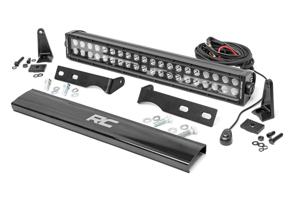 Rough Country LED Light Bars Jeep 20 Inch LED Bumper Kit Black Series 11-20 WK2 Grand Cherokee Rough Country - Rough Country - 70773