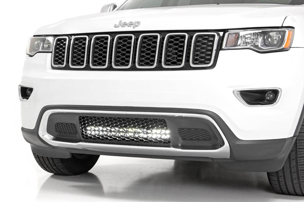 Rough Country LED Light Bars Jeep 20 Inch LED Bumper Kit Chrome Series w/Cool White DRL 11-20 WK2 Grand Cherokee Rough Country - Rough Country - 70775