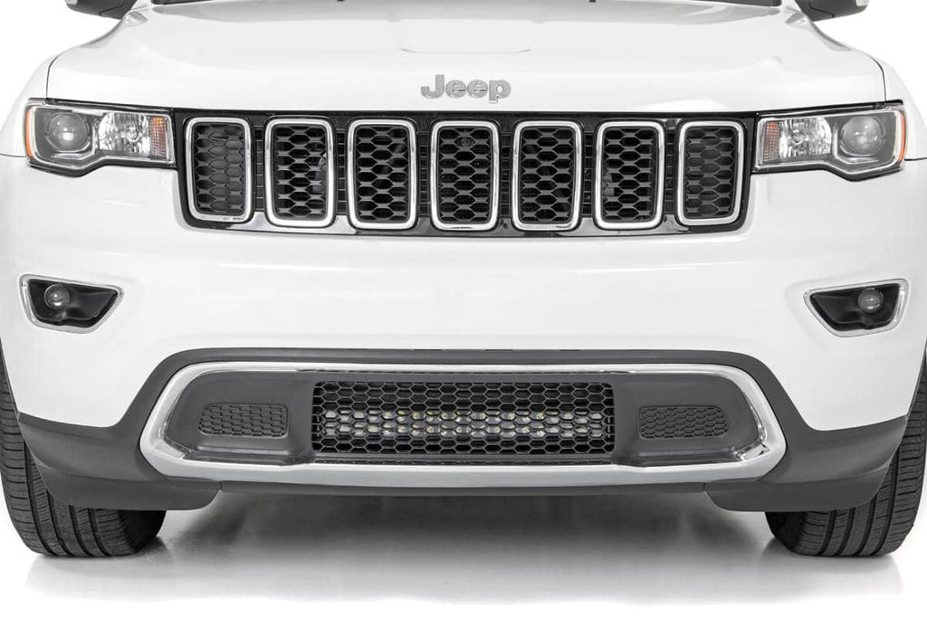 Rough Country LED Light Bars Jeep 20 Inch LED Bumper Kit Chrome Series w/Cool White DRL 11-20 WK2 Grand Cherokee Rough Country - Rough Country - 70775