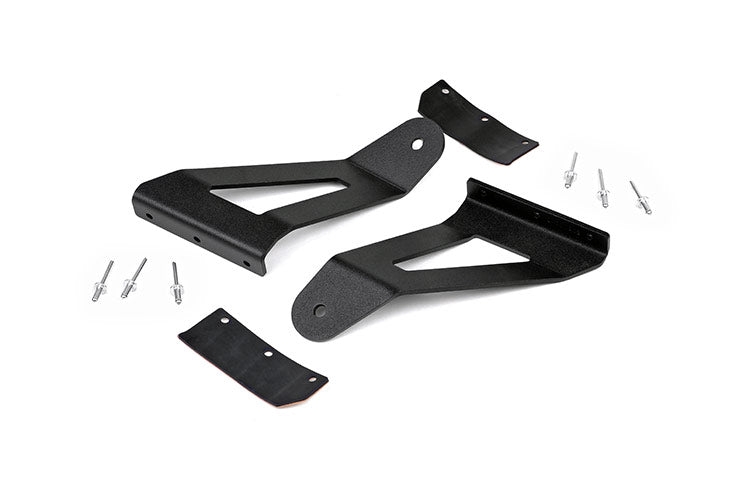 Rough Country LED Light Bars Jeep 50-inch Black Series Curved LED Light Bar Upper Windshield Kit 84-01 Jeep XJ Cherokee Rough Country - Rough Country - 70072