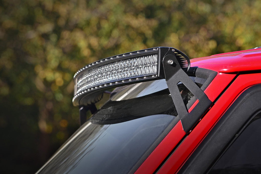 Rough Country LED Light Bars Jeep 50 Inch Curved LED Light Bar Upper Windshield Mounts 84-01 XJ Cherokee Rough Country - Rough Country - 70517