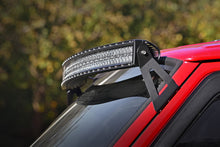 Load image into Gallery viewer, Rough Country LED Light Bars Jeep 50-inch Single Row Black Series Curved LED Light Bar Upper Windshield Kit 84-01 Jeep XJ Cherokee Rough Country - Rough Country - 70075