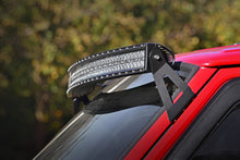 Load image into Gallery viewer, Rough Country LED Light Bars Jeep 50-inch Single Row Black Series Curved LED Light Bar Upper Windshield Kit 84-01 Jeep XJ Cherokee Rough Country - Rough Country - 70075