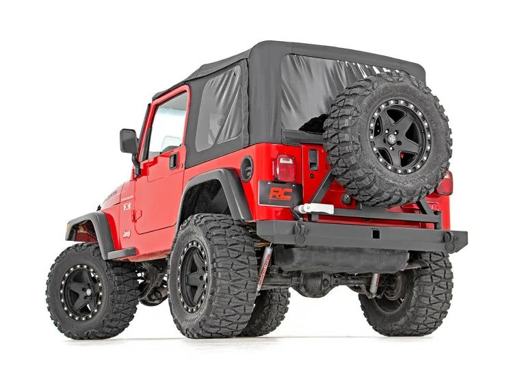 Rough Country Rear Bumpers Jeep Classic Full Width Rear Bumper w/Tire Carrier 87-06 Wrangler YJ/TJ Rough Country - Rough Country - 10592A