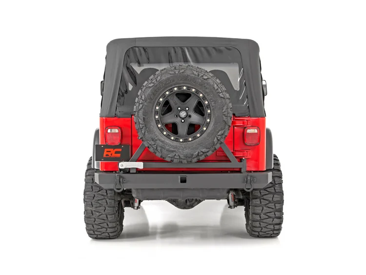 Rough Country Rear Bumpers Jeep Classic Full Width Rear Bumper w/Tire Carrier 87-06 Wrangler YJ/TJ Rough Country - Rough Country - 10592A