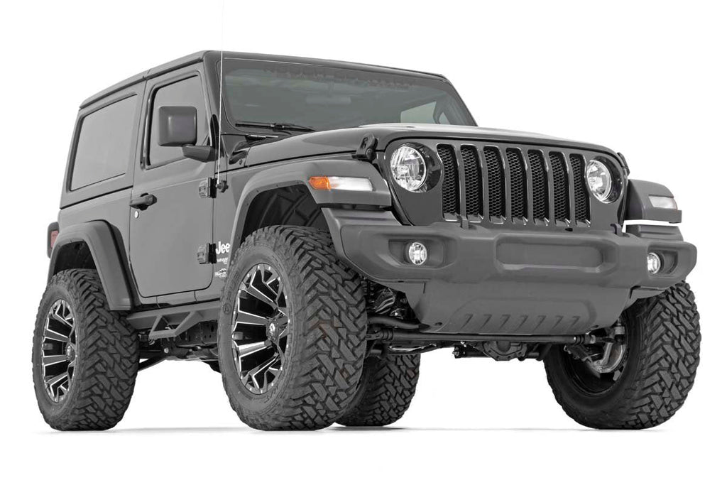 Rough Country Side Steps Jeep Contoured Drop Steps 18-20 Wrangler JL 2 Door Rough Country - Rough Country - 90761