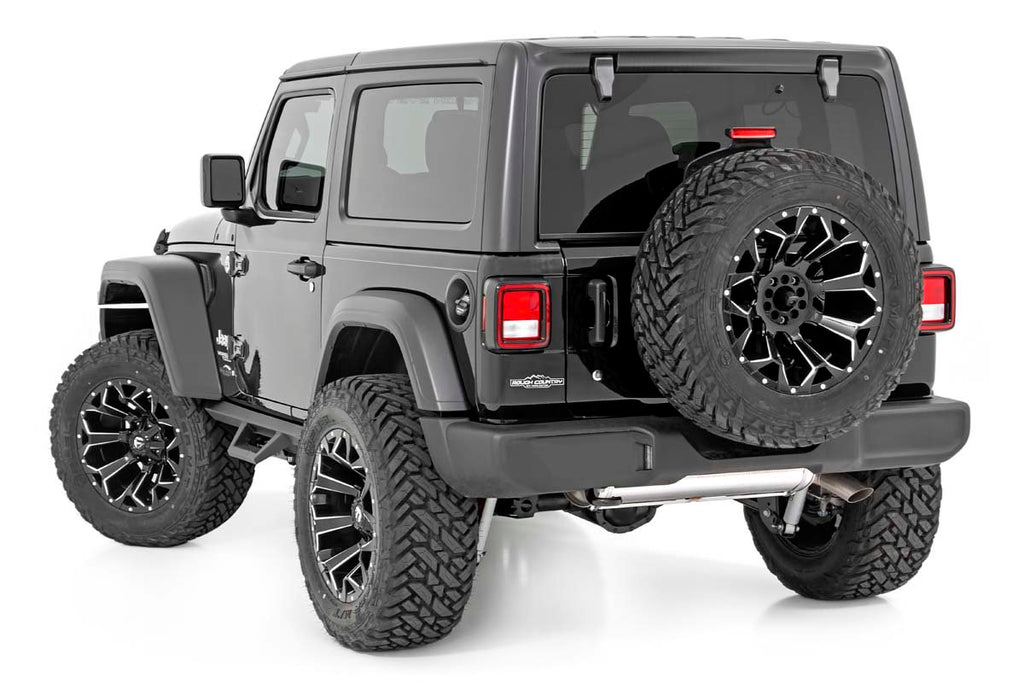 Rough Country Side Steps Jeep Contoured Drop Steps 18-20 Wrangler JL 2 Door Rough Country - Rough Country - 90761