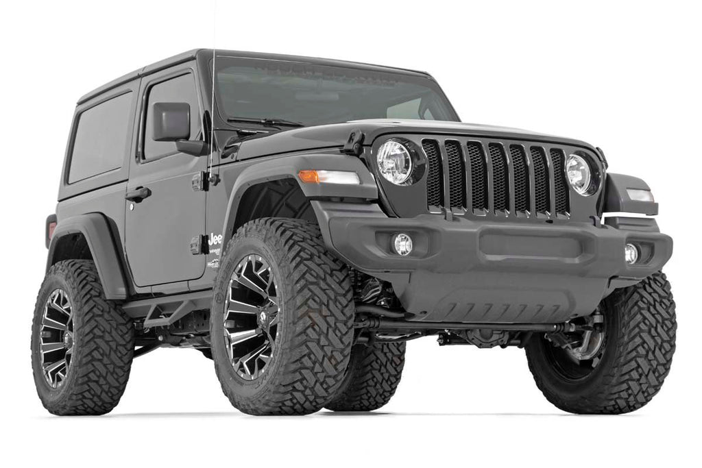 Rough Country Side Steps Jeep Contoured Drop Steps 18-20 Wrangler JL 2 Door Rough Country - Rough Country - 90761