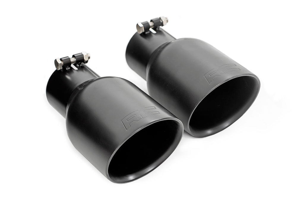 Rough Country Exhaust Jeep Dual Outlet Performance Exhaust - Black 07-18 Wrangler JK Rough Country - Rough Country - 96002A