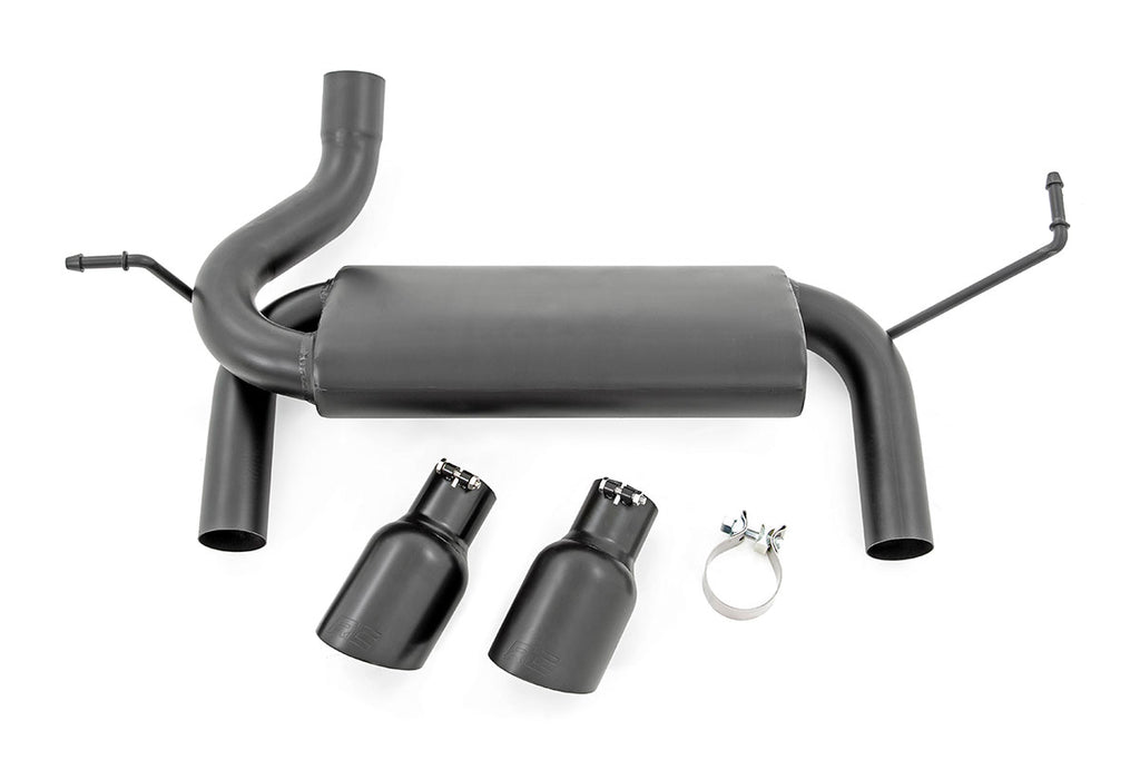 Rough Country Exhaust Jeep Dual Outlet Performance Exhaust - Black 07-18 Wrangler JK Rough Country - Rough Country - 96002A