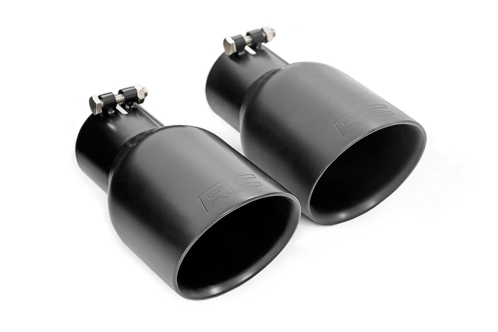 Rough Country Exhaust Jeep Dual Outlet Performance Exhaust - Black 07-18 Wrangler JK Rough Country - Rough Country - 96002A