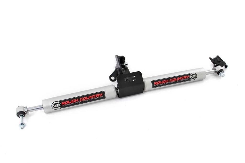 Rough Country Steering Stabilizer Jeep Dual Steering Stabilizer 99-04 Grand Cherokee WJ Rough Country - Rough Country - 8749630