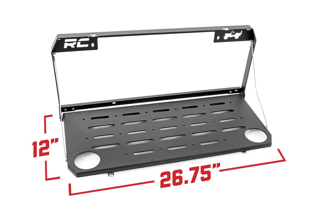 Rough Country Tailgate Table Jeep Folding Tailgate Table 18-20 Wrangler JL / JLU Rough Country - Rough Country - 10625