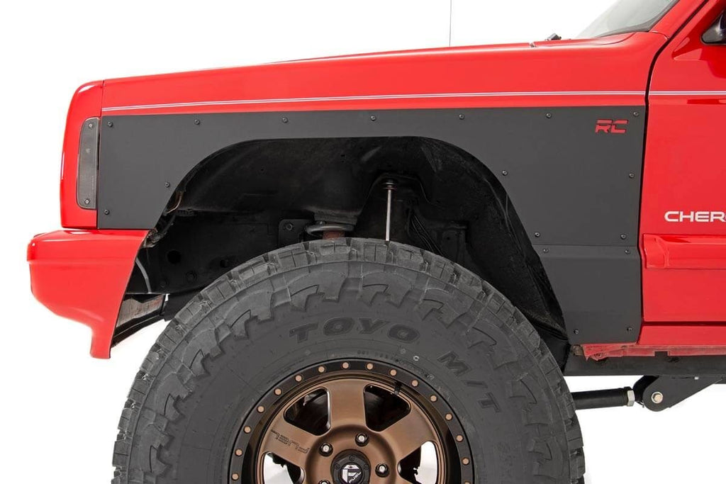 Rough Country Quarter Panel Armor Jeep Front & Rear Upper and Lower Quarter Panel Armor-84-96 Cherokee XJ Rough Country - Rough Country - 10580