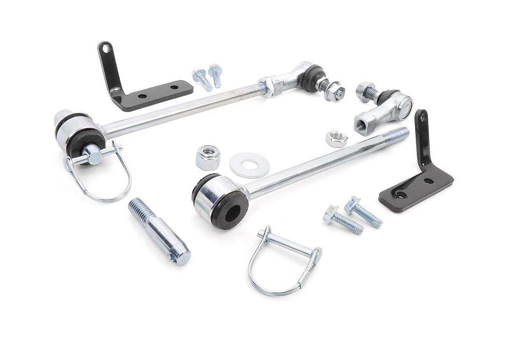 Rough Country Sway Bar Disconnect Jeep Front Sway Bar Disconnects 3.5-6 Inch Wrangler JK, Wrangler JL Rough Country - Rough Country - 1146