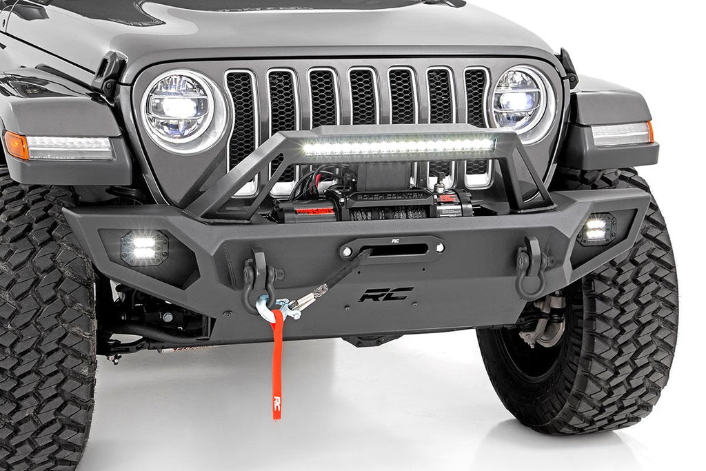 Rough Country Front Bumpers Jeep Full Width Front Trail Bumper JK/JL/JT Gladiator Rough Country - Rough Country - 10585