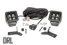 Load image into Gallery viewer, Rough Country LED Light Pods Jeep JL/Gladiator 2 Inch LED Lower Windshield Kit Black Series w/White DRL For 18-Pres Wrangler JL/20-Pres Gladiator Rough Country - Rough Country - 70052DRL