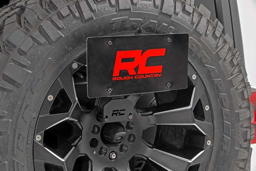 Rough Country License Plate Bracket Jeep License Plate Adapter 07-18 Wrangler JK / JK Unlimited Rough Country - Rough Country - 10541