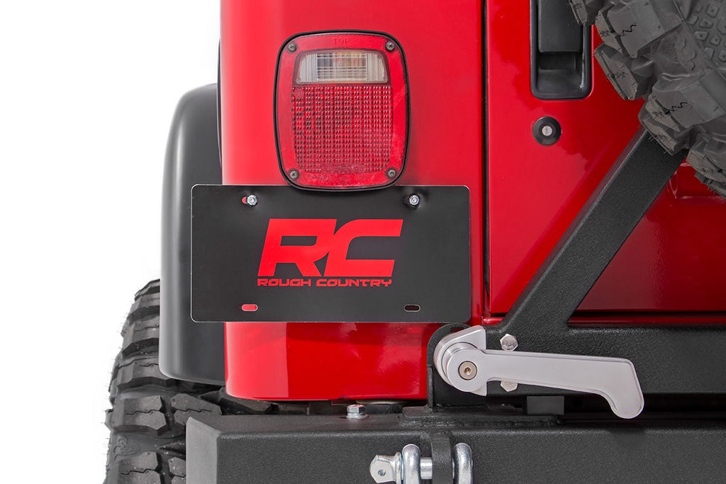 Rough Country License Plate Bracket Jeep License Plate Adapter 97-06 Wrangler TJ Rough Country - Rough Country - 10510