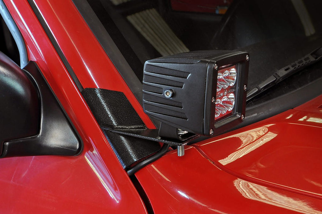 Rough Country Mounting Brackets(Lighting) Jeep Lower Windshield Light Mounts 84-01 XJ Cherokee Rough Country - Rough Country - 70525