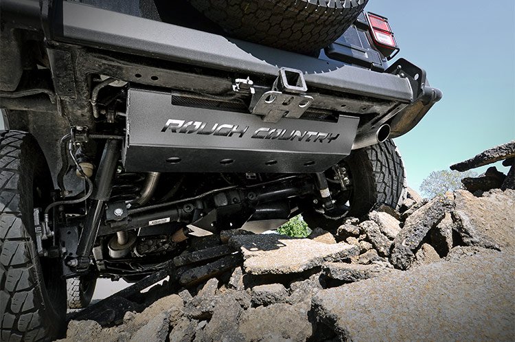 Rough Country Muffler Skid Plate Jeep Muffler Skid Plate 07-18 Wrangler JK Rough Country - Rough Country - 779